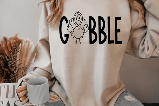 GOBBLE turkey Thanksgiving fall-D-Y